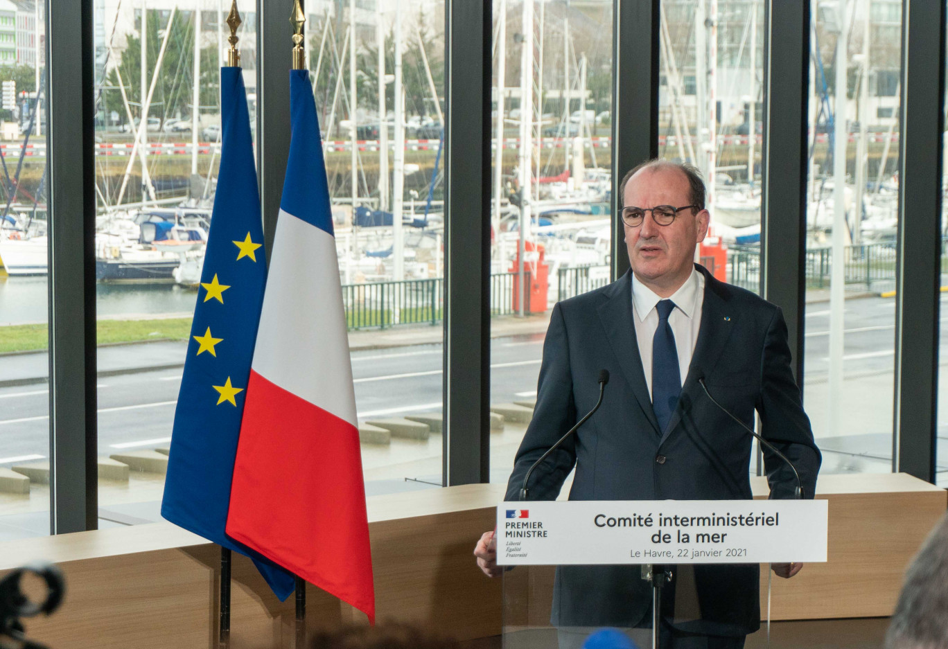 Jean Castex a également indiqué qu'une enveloppe de 650 millions d'euros allait être dédiée au volet maritime, portuaire et fluvial du plan de relance. Photo C.G.