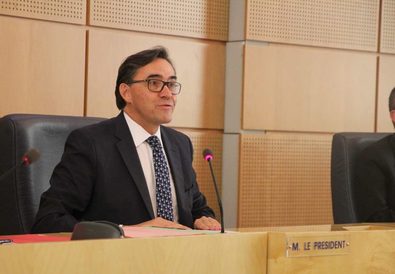 Bertrand Bellanger, président du conseil départemental, a défendu le projet de contournement. (©Aletheia Press / B.D. / Archives)