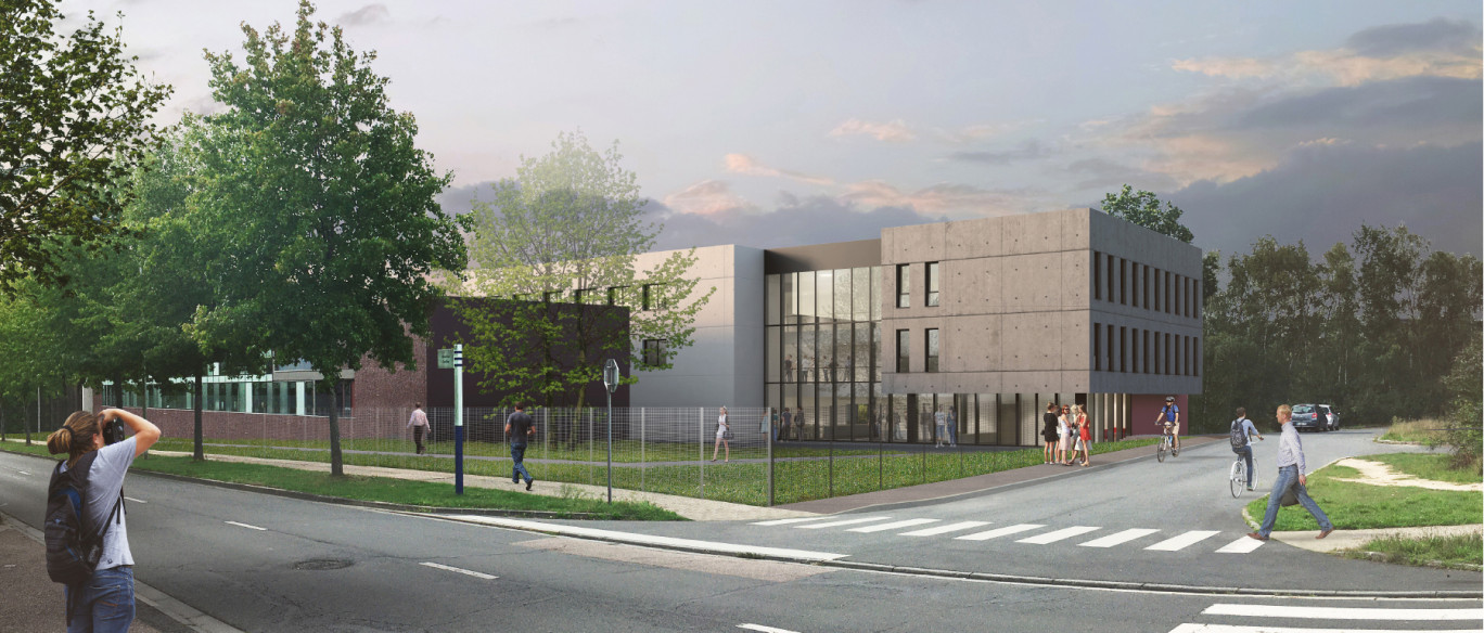 Un nouveau bâtiment de 2 000 m² va sortir de terre pour accueillir 400 à 500 étudiants du cycle préparatoire. (©Esigelec)