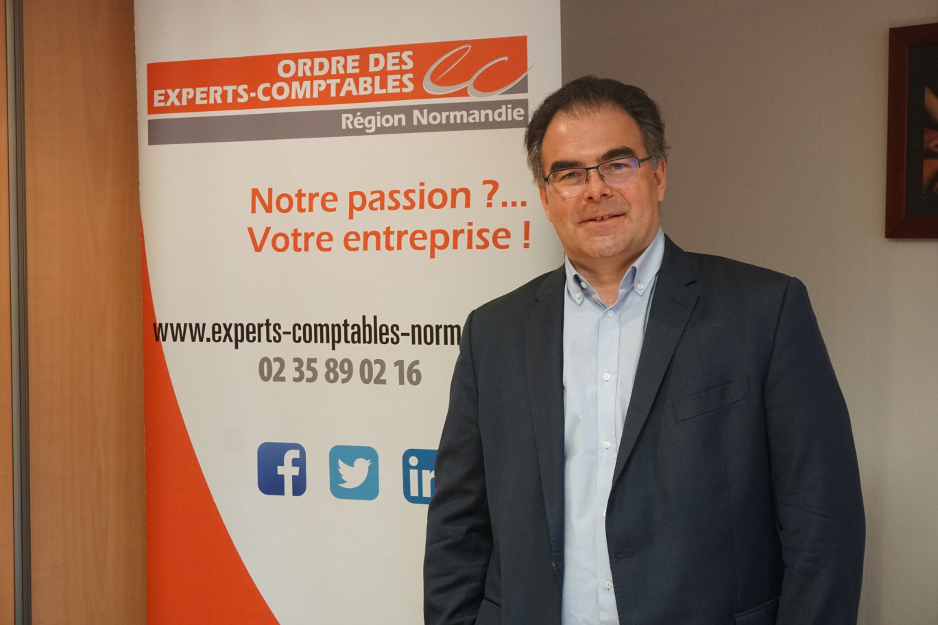 Franck Nibeaudo est président de l'Ordre des experts comptables de Normandie depuis décembre 2020. (© Gazette Normandie/Chl.G.)