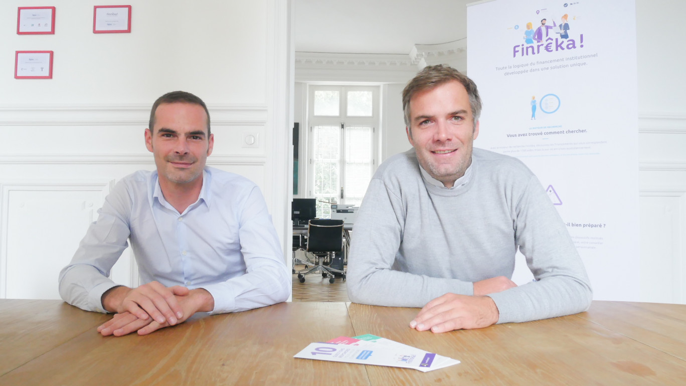 Gaylord Delarche et Sylvain Heinry ont développé le moteur de recherche Finrêka. (Photo Finrêka)