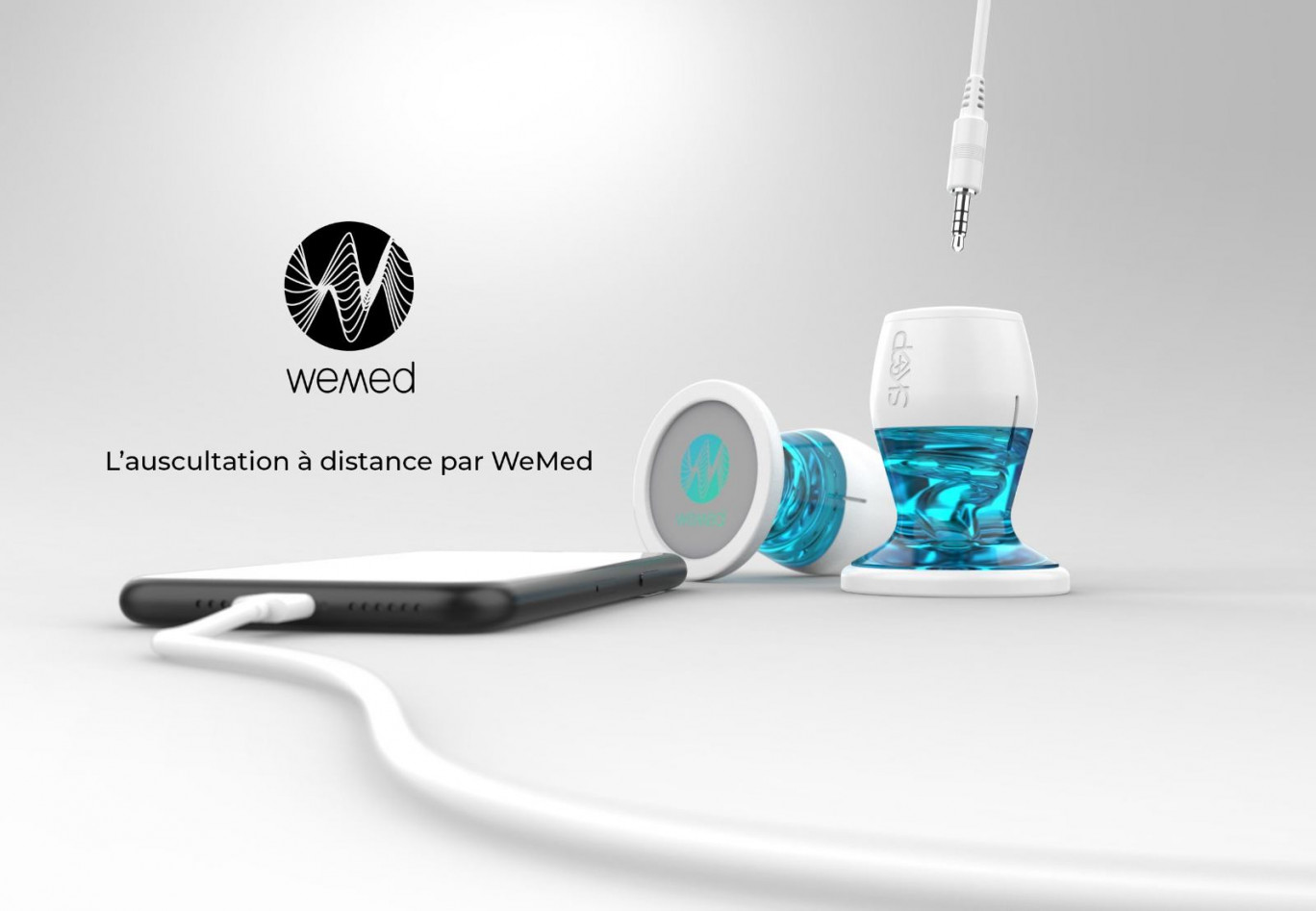 La start-up WeMed lance un stéthoscope connecté baptisé SKOP. (© WeMed)