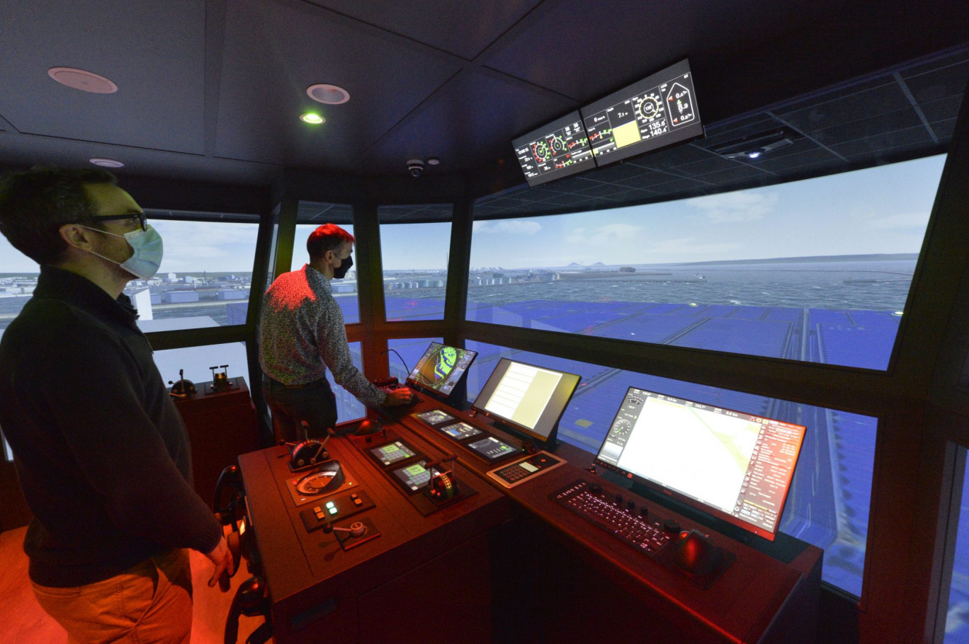 La station de pilotage du Havre est équipée d'un simulateur 3D. (© Station de pilotage Le Havre-Fécamp)
