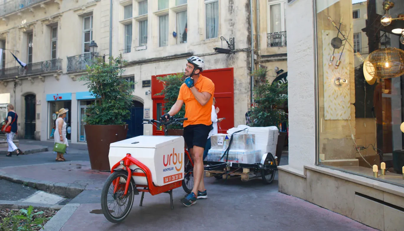 Urby compte utiliser des vélos cargos pour livrer les marchandises. (© Urby).