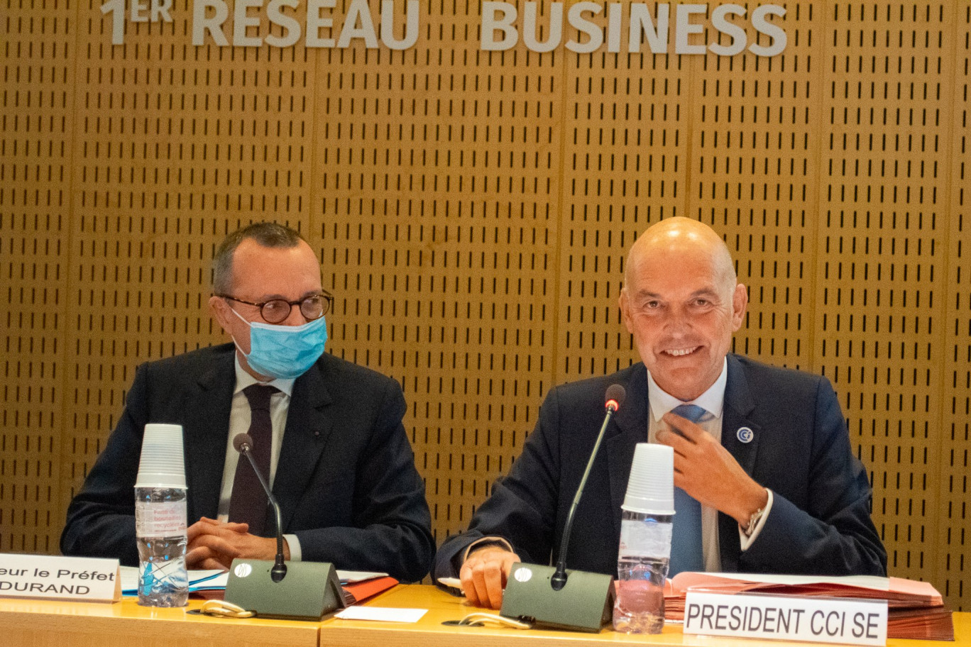 Yves Lefebvre (à droite) a été élu à la présidence de la CCI Seine Estuaire. (Photo CCI)
