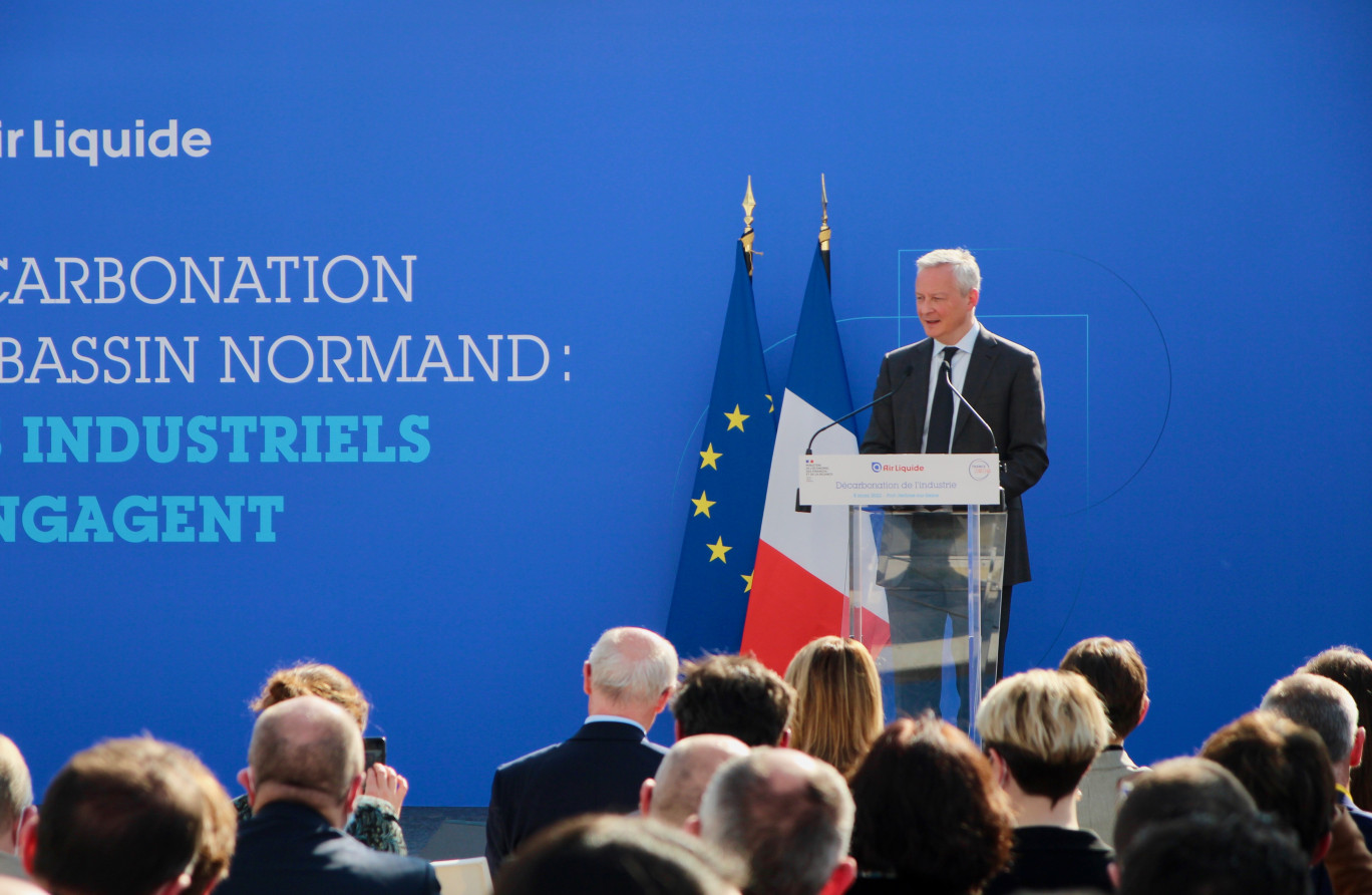 Bruno le Maire, ministre de l'Economie : « Si nous voulons demain être indépendant sur la production d'hydrogène, c'est maintenant qu'il faut investir ». (© Aletheia Press / B.Delabre)