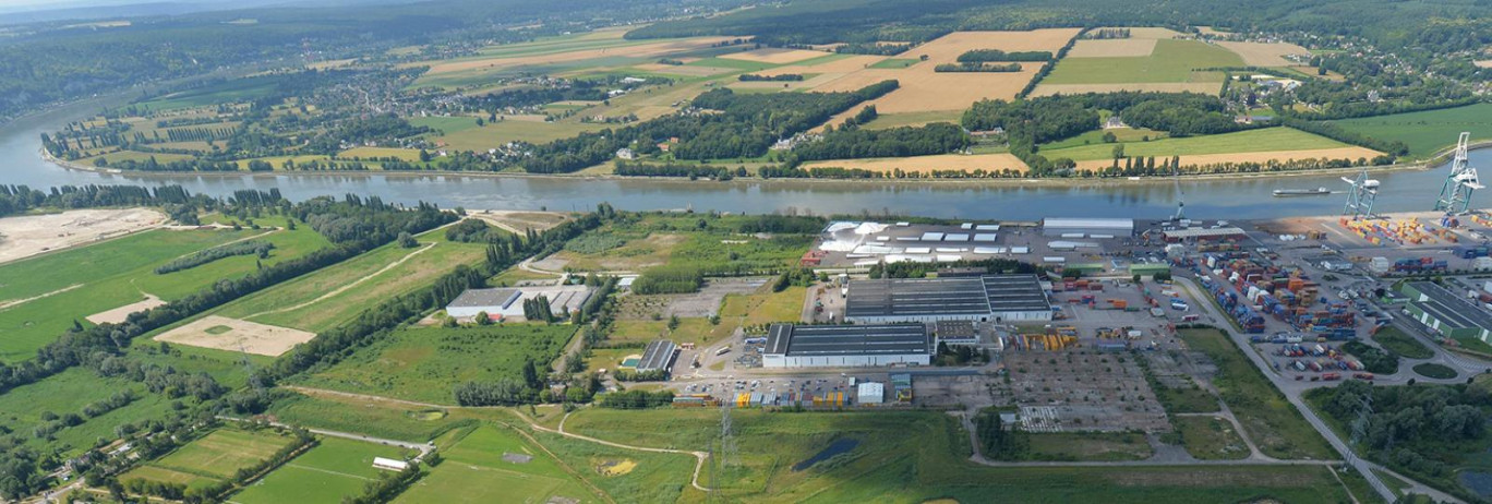 La plateforme de Grand-Couronne - Moulineaux (© Haropa Port)