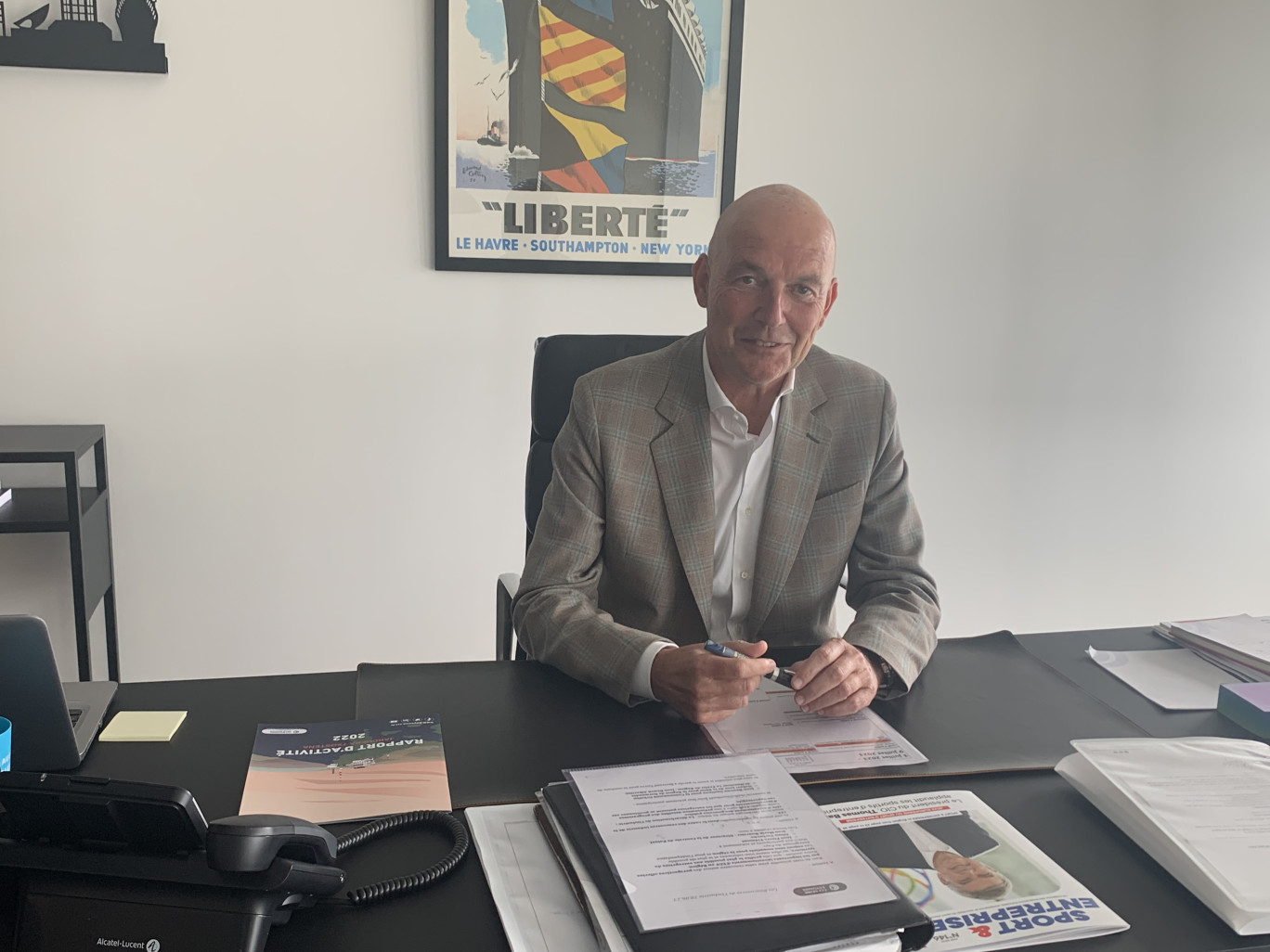 « Je suis convaincu qu’il y a des opportunités pour toutes les entreprises, quelles que soient leur taille. C’est d’abord une question de volonté » souligne Yves Lefebvre, président de la CCI Seine Estuaire. (© Aletheia Press / L. Brémont)
