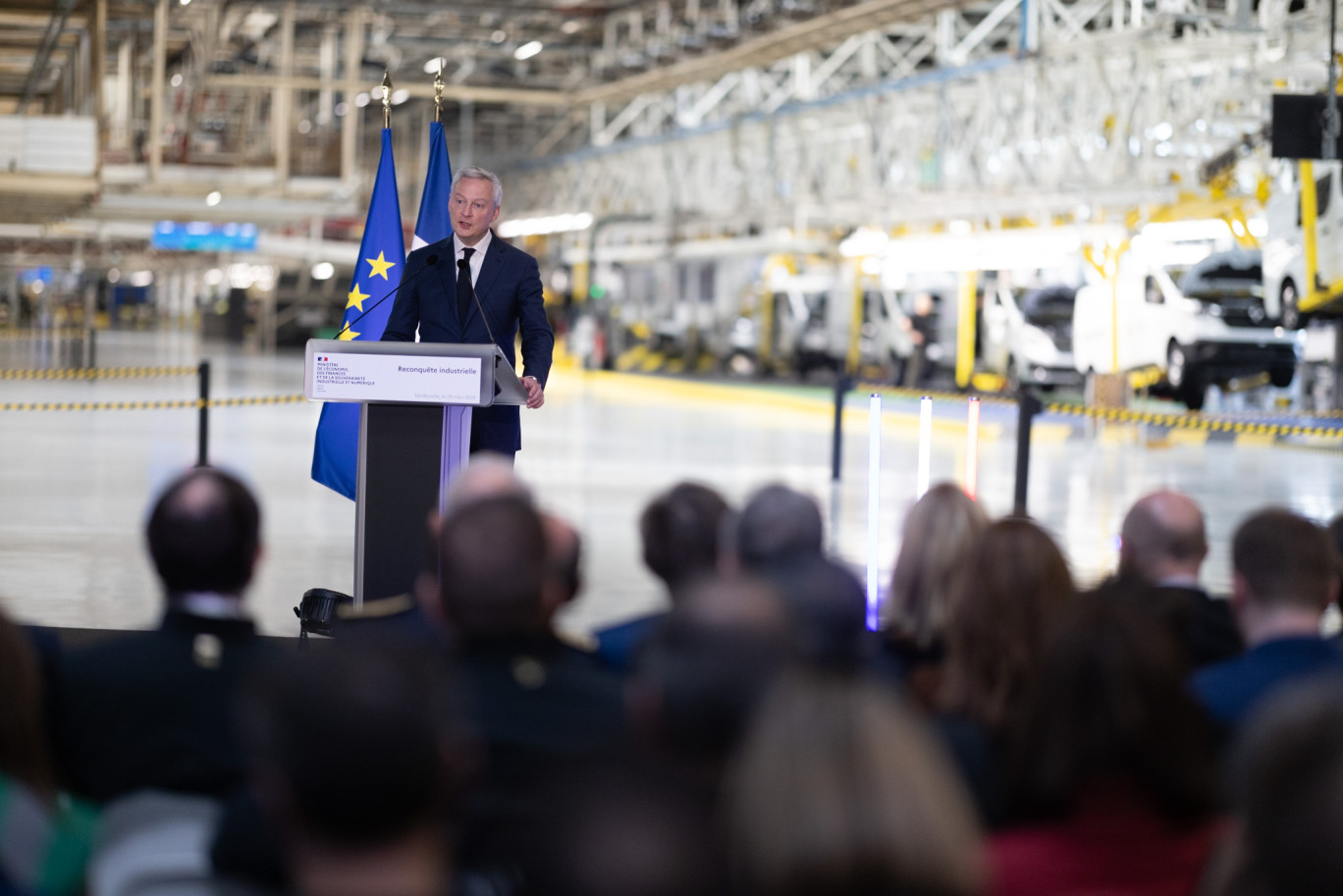 Bruno Le Maire, le ministre de l’Économie, des Finances et de la Souveraineté industrielle et numérique était à Sandouville vendredi dernier. (© Hamilton de Oliveira/MEFSIN)