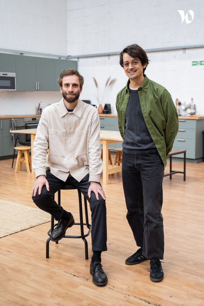 De gauche à droite, Romain Balmary et Charles de La Boulaye, les deux fondateurs de Ciel mon radis (Crédit photo : Welcome to the Jungle)