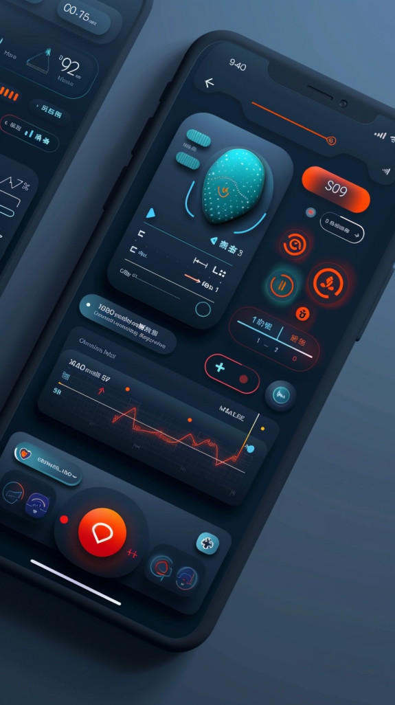 Illustration imaginée par l'IA Midjourney... un smartphone futuriste à commande vocale, avec touches spécifiques DR