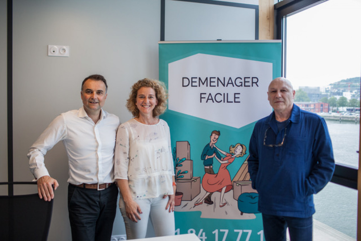 Crédit : BD Aletheia Press, « De g. à dr. : Cédric Naintré, Laurence de Lavallade et Farshid Bonyadi, co-fondateurs de Moving Lab. »