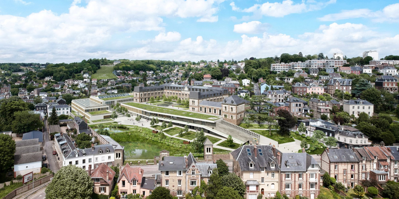 © CBA Architectes Le long de la route de Neufchâtel, le site profite d’une vue panoramique exceptionnelle sur la ville. 